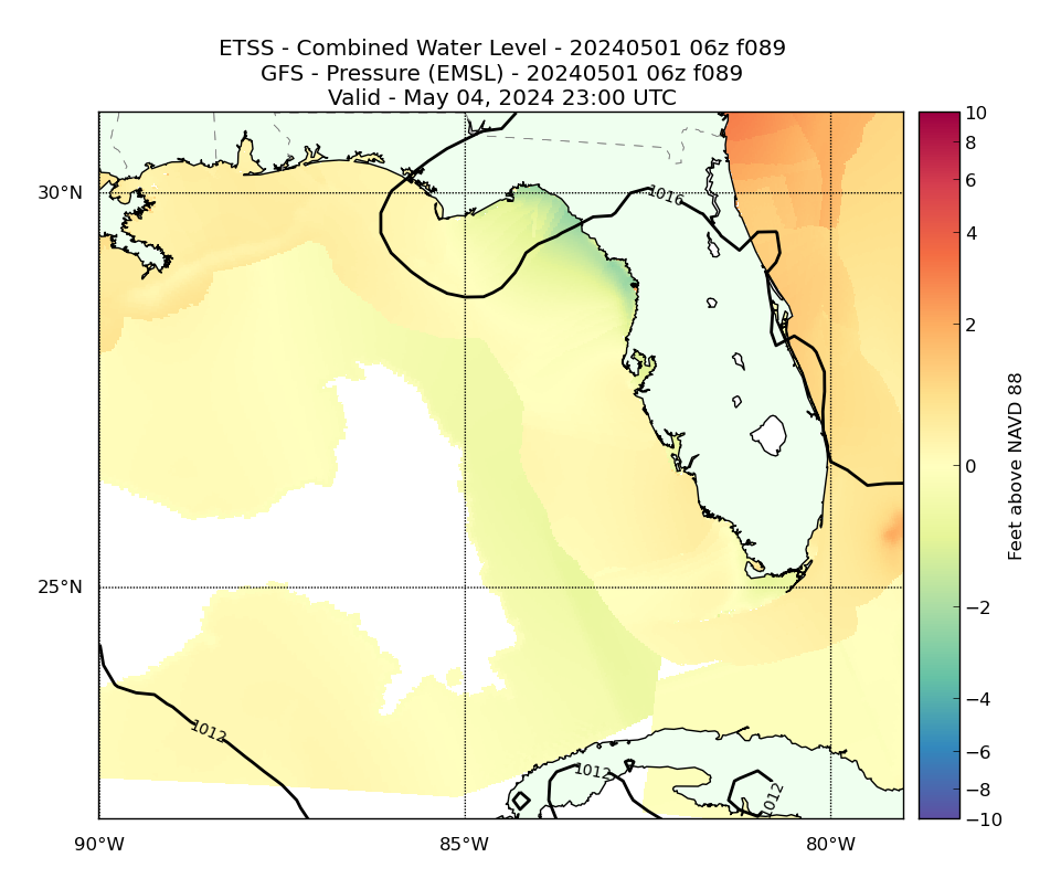 ETSS 89 Hour Total Water Level image (ft)