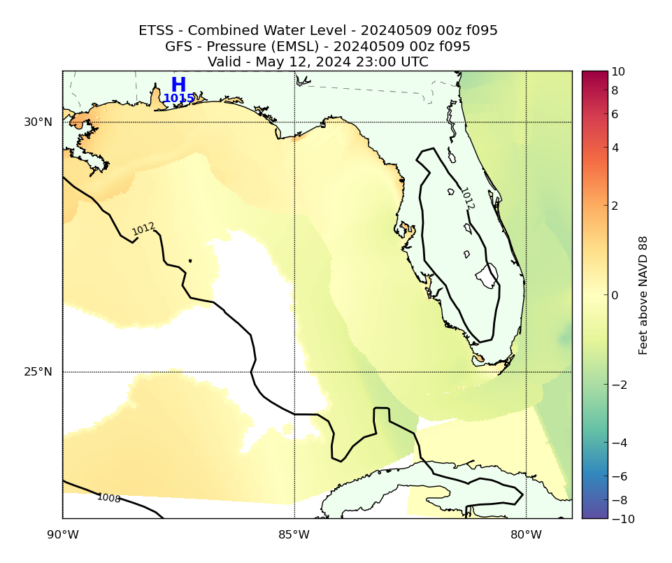 ETSS 95 Hour Total Water Level image (ft)