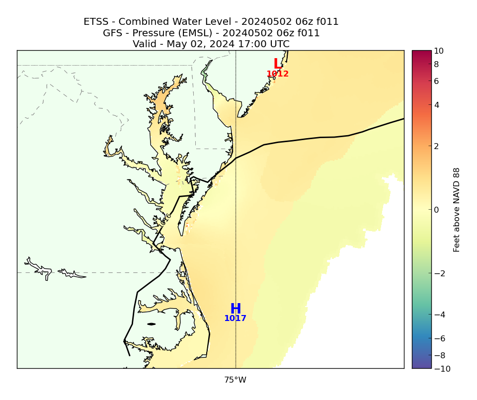 ETSS 11 Hour Total Water Level image (ft)