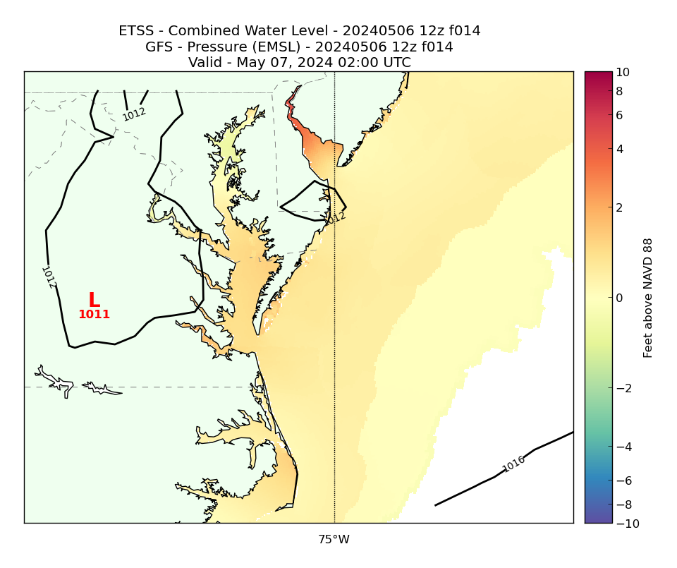 ETSS 14 Hour Total Water Level image (ft)