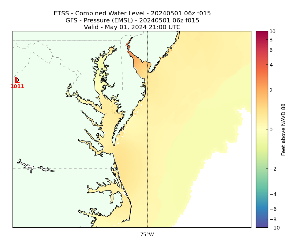 ETSS 15 Hour Total Water Level image (ft)