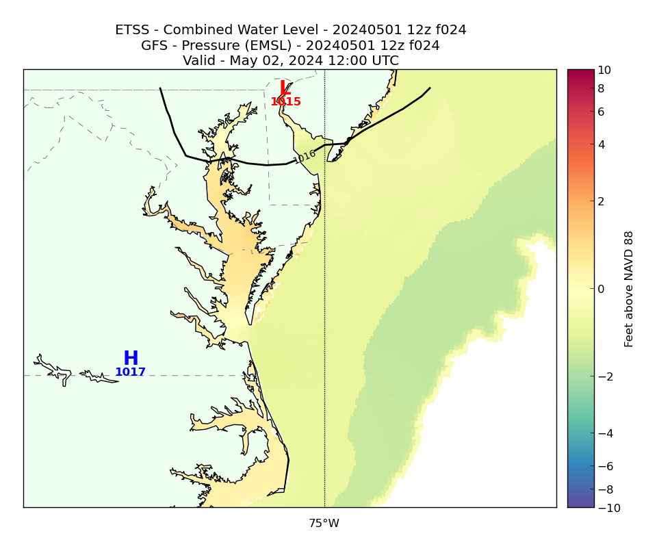 ETSS 24 Hour Total Water Level image (ft)
