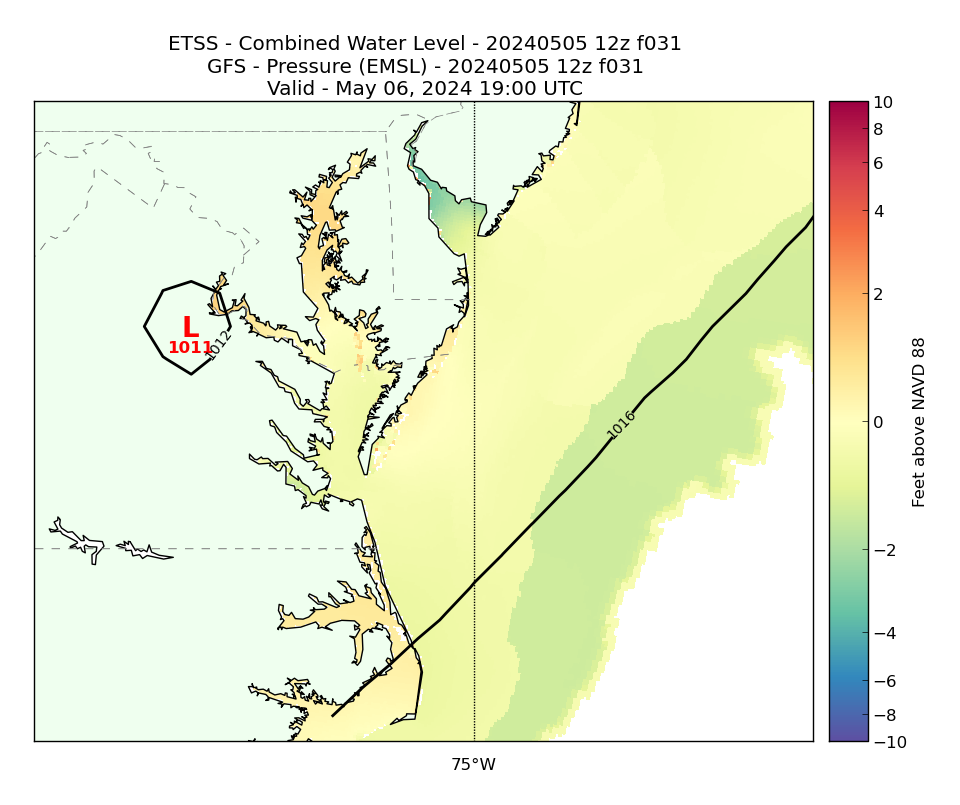 ETSS 31 Hour Total Water Level image (ft)