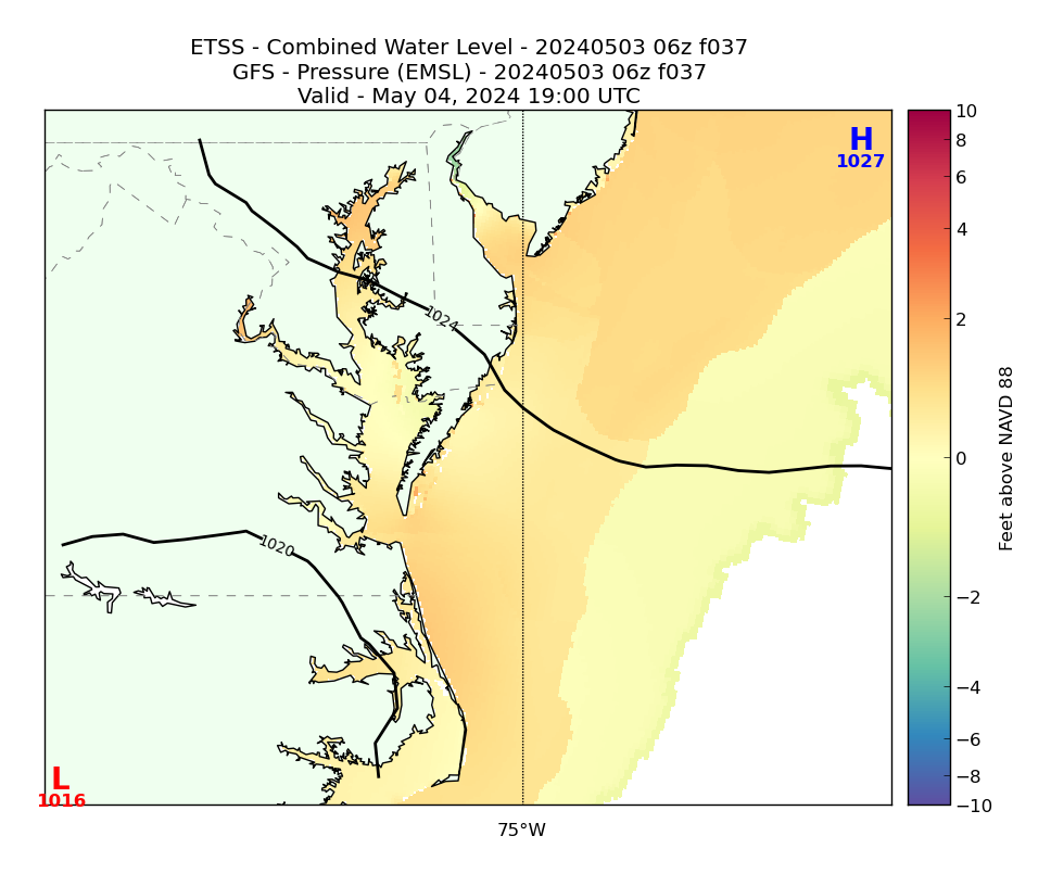 ETSS 37 Hour Total Water Level image (ft)