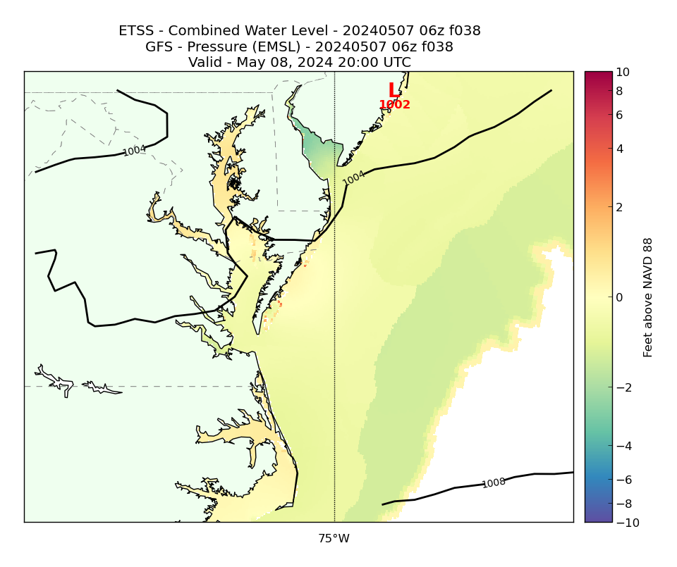 ETSS 38 Hour Total Water Level image (ft)