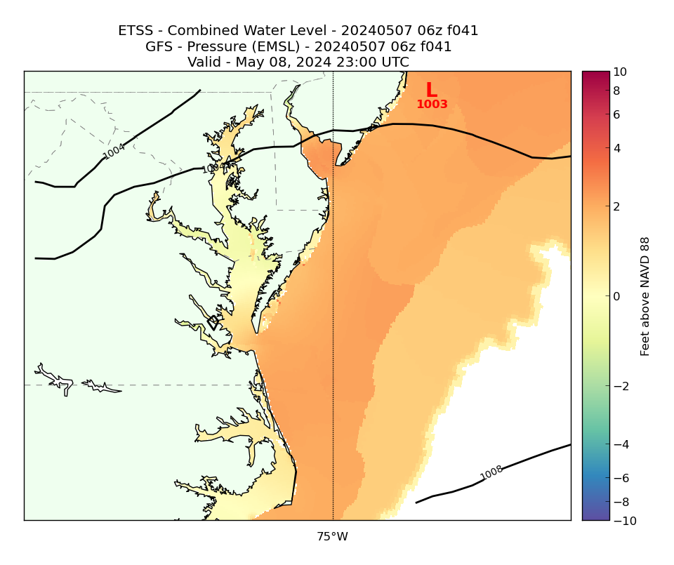 ETSS 41 Hour Total Water Level image (ft)