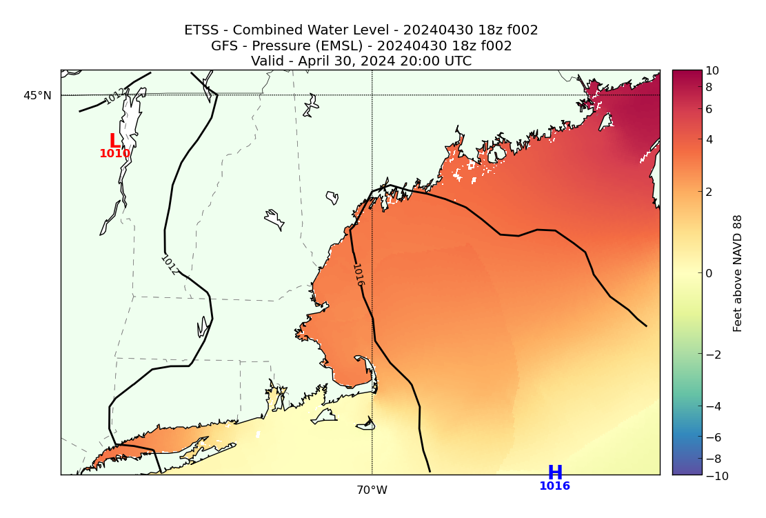 ETSS 2 Hour Total Water Level image (ft)