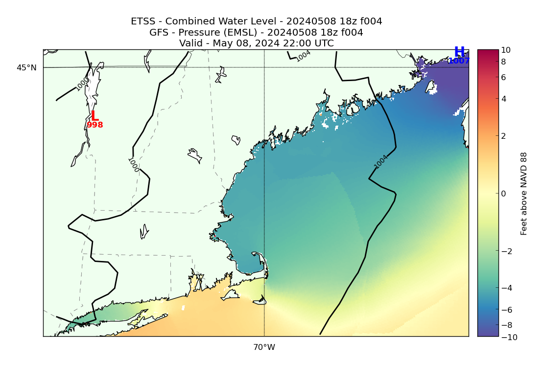 ETSS 4 Hour Total Water Level image (ft)