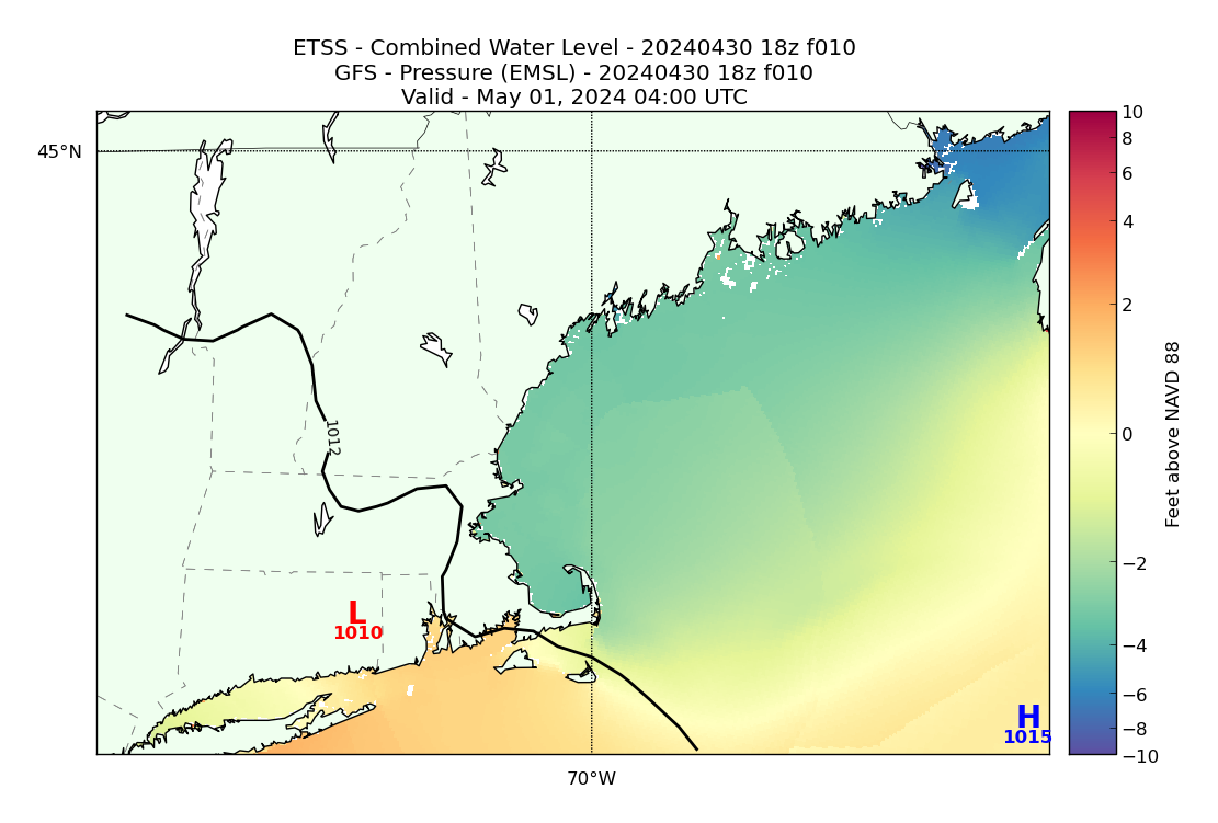 ETSS 10 Hour Total Water Level image (ft)