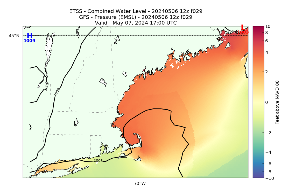ETSS 29 Hour Total Water Level image (ft)