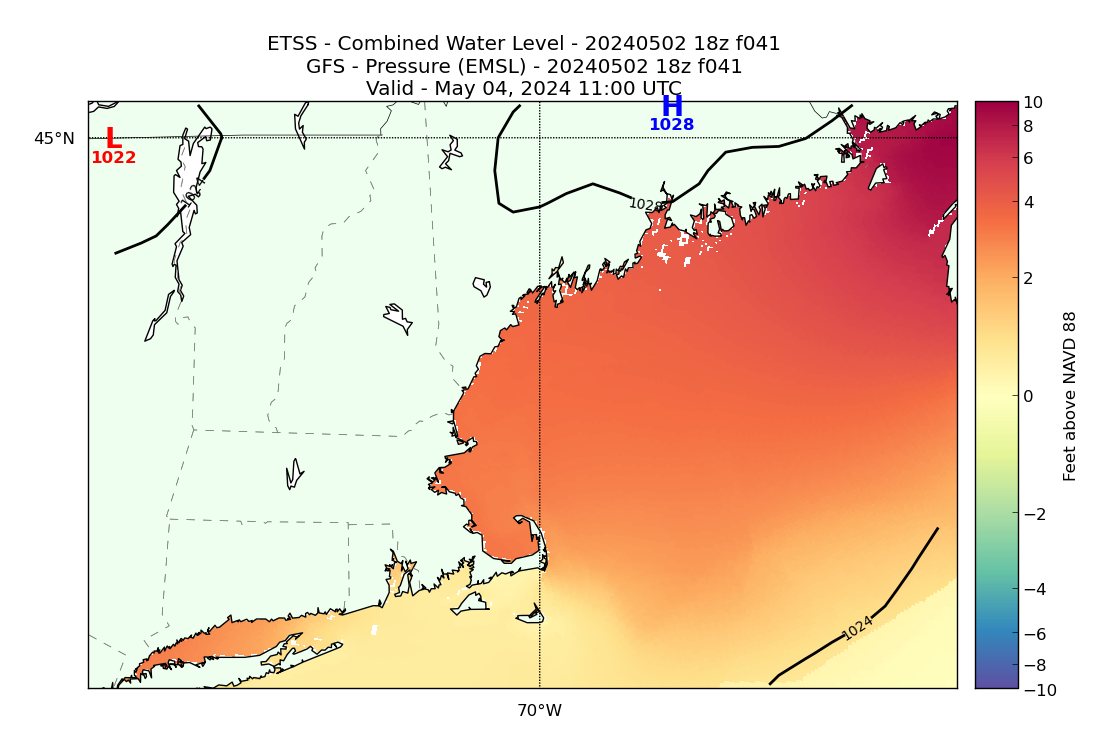 ETSS 41 Hour Total Water Level image (ft)