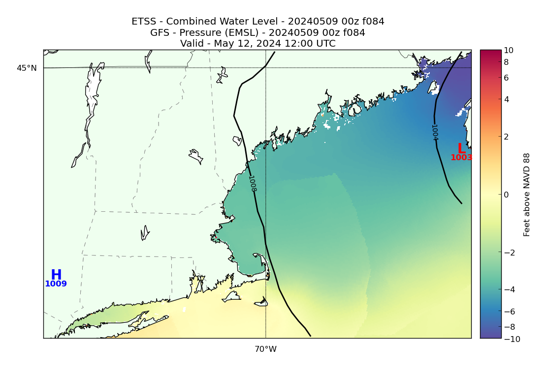 ETSS 84 Hour Total Water Level image (ft)