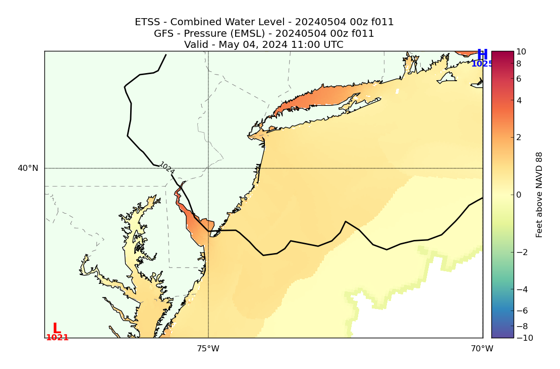 ETSS 11 Hour Total Water Level image (ft)