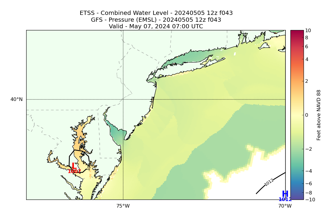 ETSS 43 Hour Total Water Level image (ft)
