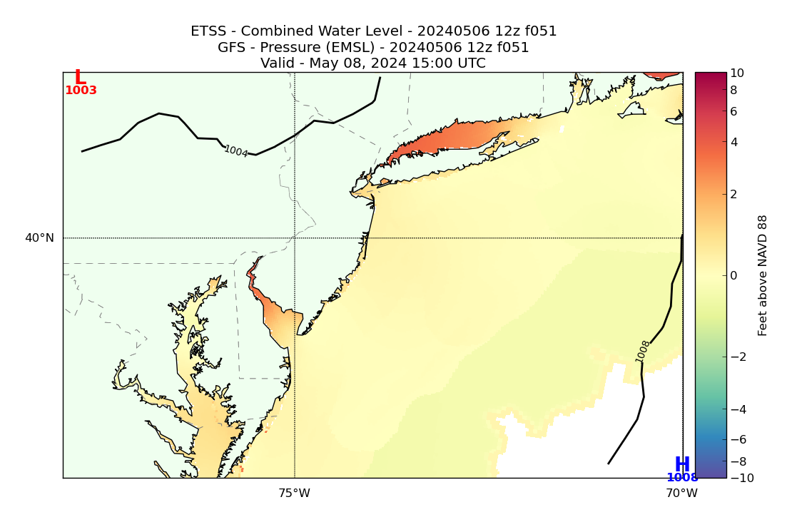 ETSS 51 Hour Total Water Level image (ft)