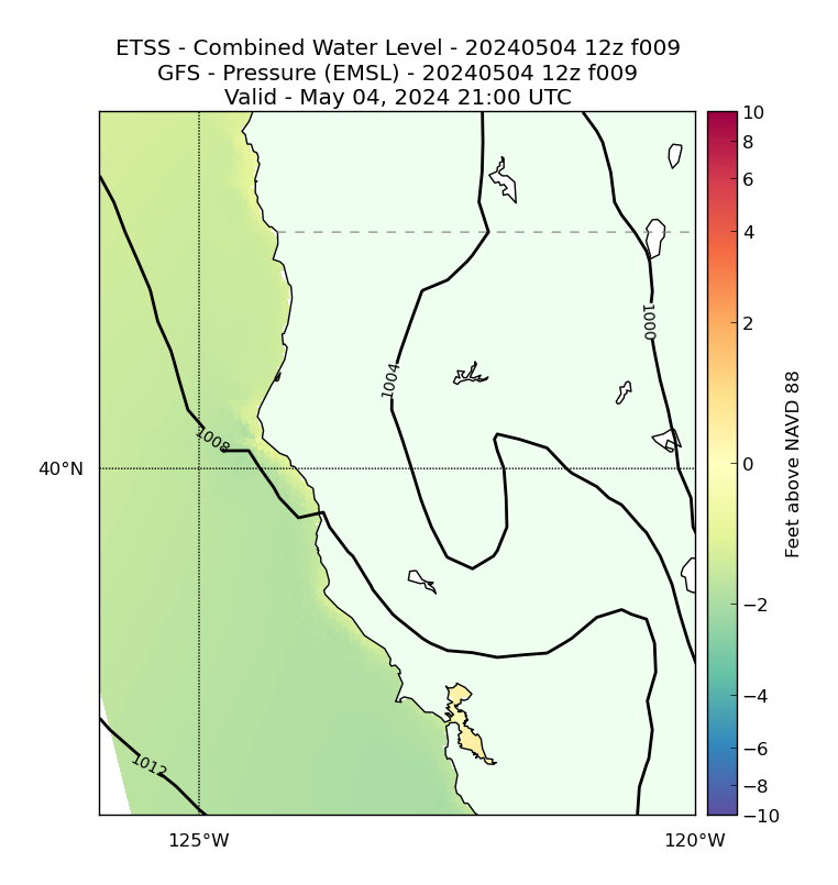 ETSS 9 Hour Total Water Level image (ft)