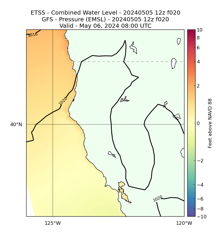 ETSS 20 Hour Total Water Level image (ft)