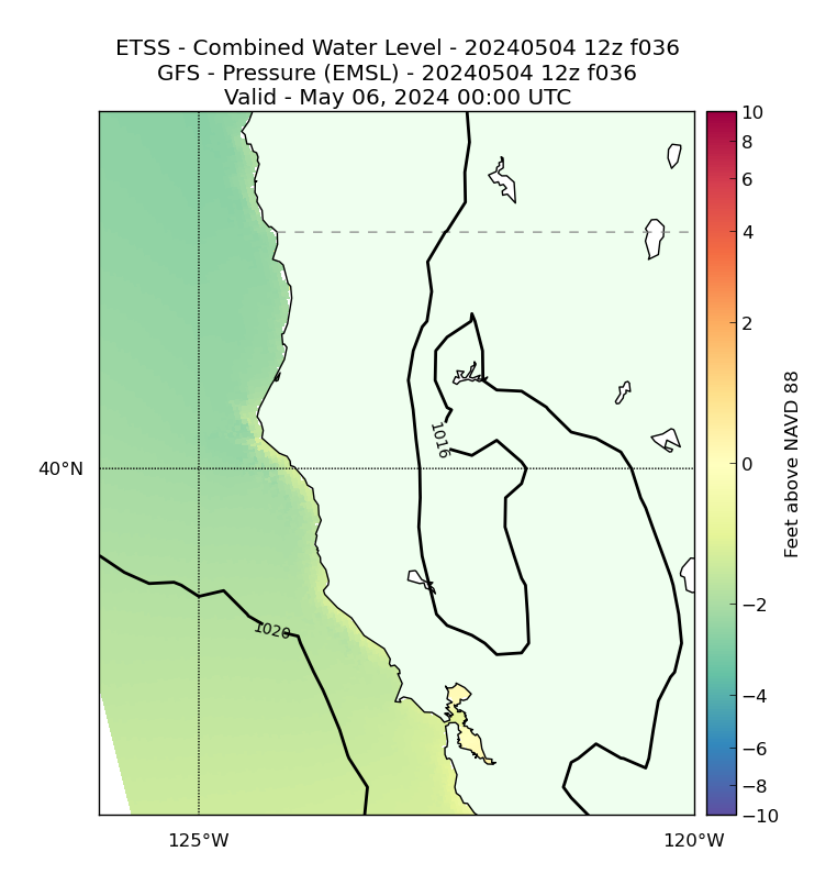 ETSS 36 Hour Total Water Level image (ft)