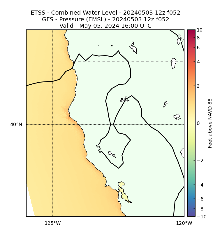 ETSS 52 Hour Total Water Level image (ft)