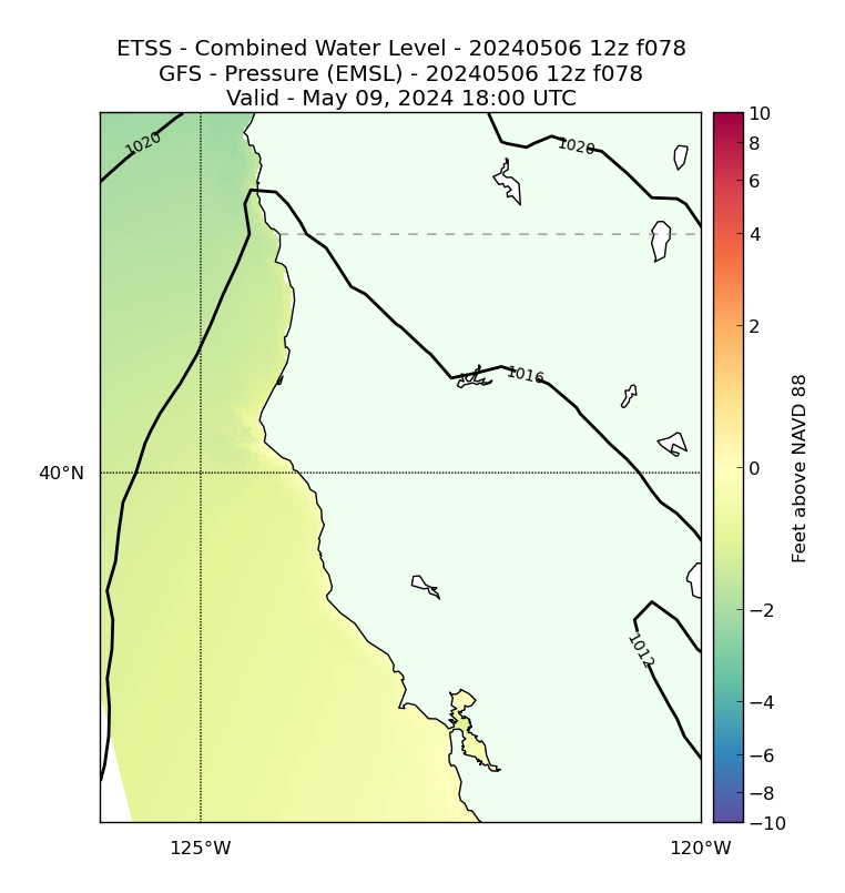 ETSS 78 Hour Total Water Level image (ft)