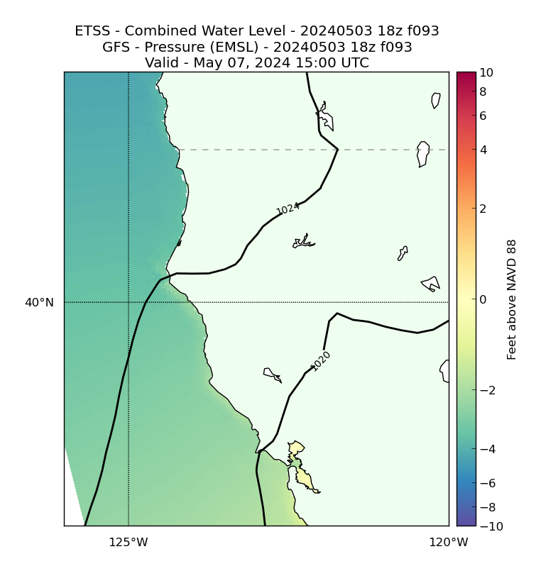 ETSS 93 Hour Total Water Level image (ft)
