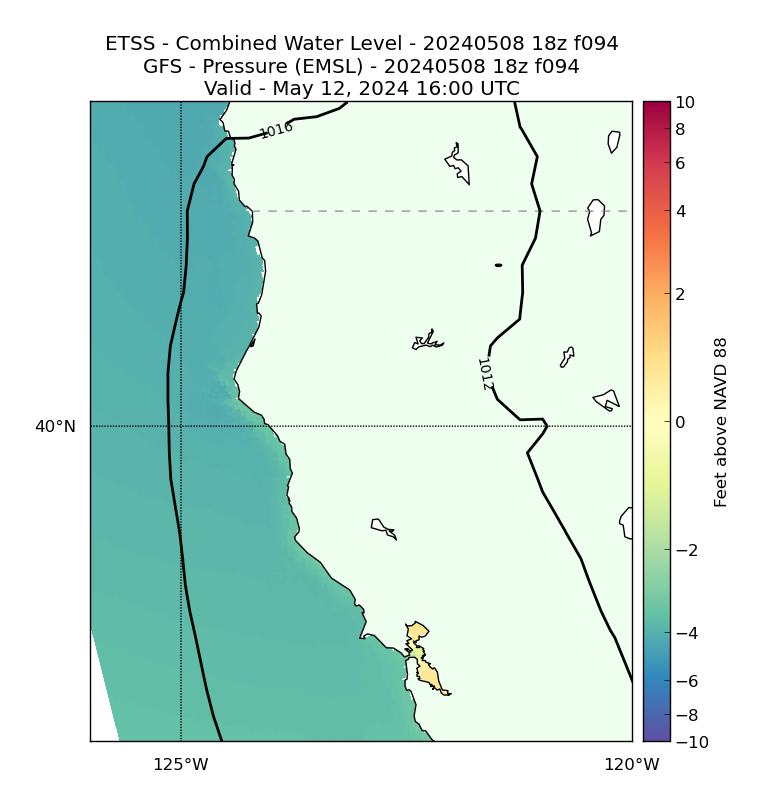ETSS 94 Hour Total Water Level image (ft)
