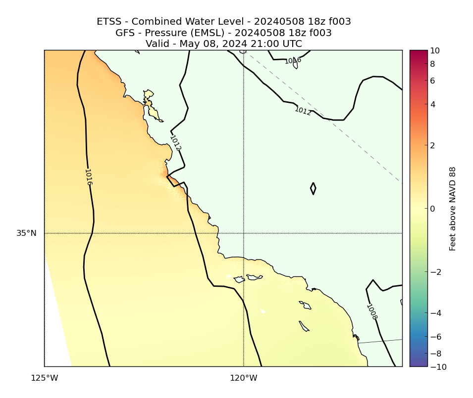 ETSS 3 Hour Total Water Level image (ft)