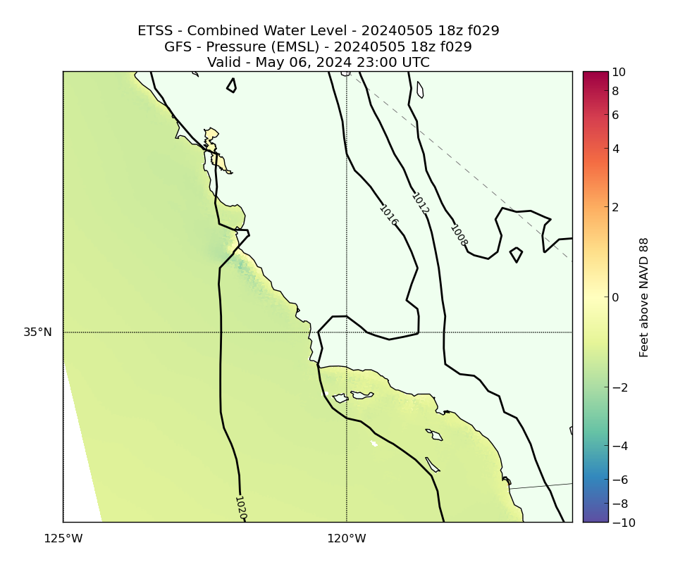 ETSS 29 Hour Total Water Level image (ft)