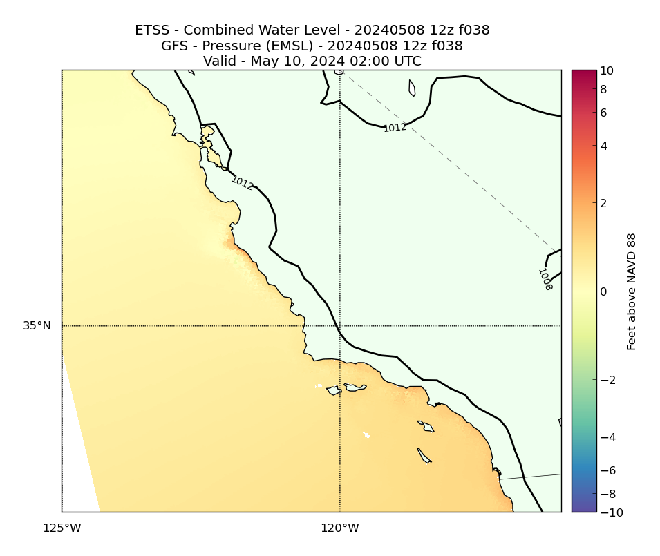ETSS 38 Hour Total Water Level image (ft)
