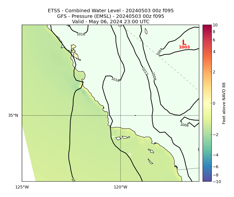 ETSS 95 Hour Total Water Level image (ft)