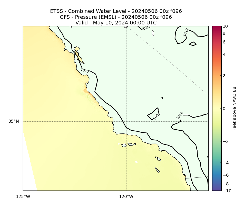 ETSS 96 Hour Total Water Level image (ft)