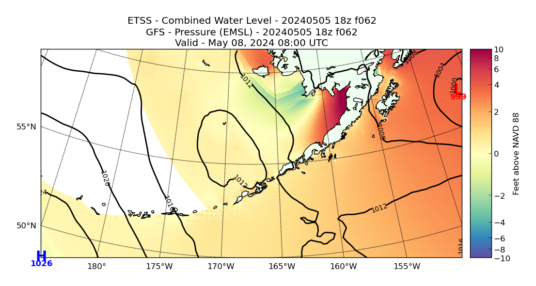 ETSS 62 Hour Total Water Level image (ft)