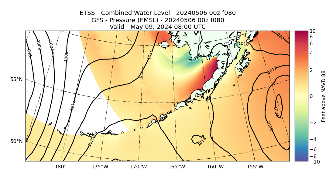 ETSS 80 Hour Total Water Level image (ft)