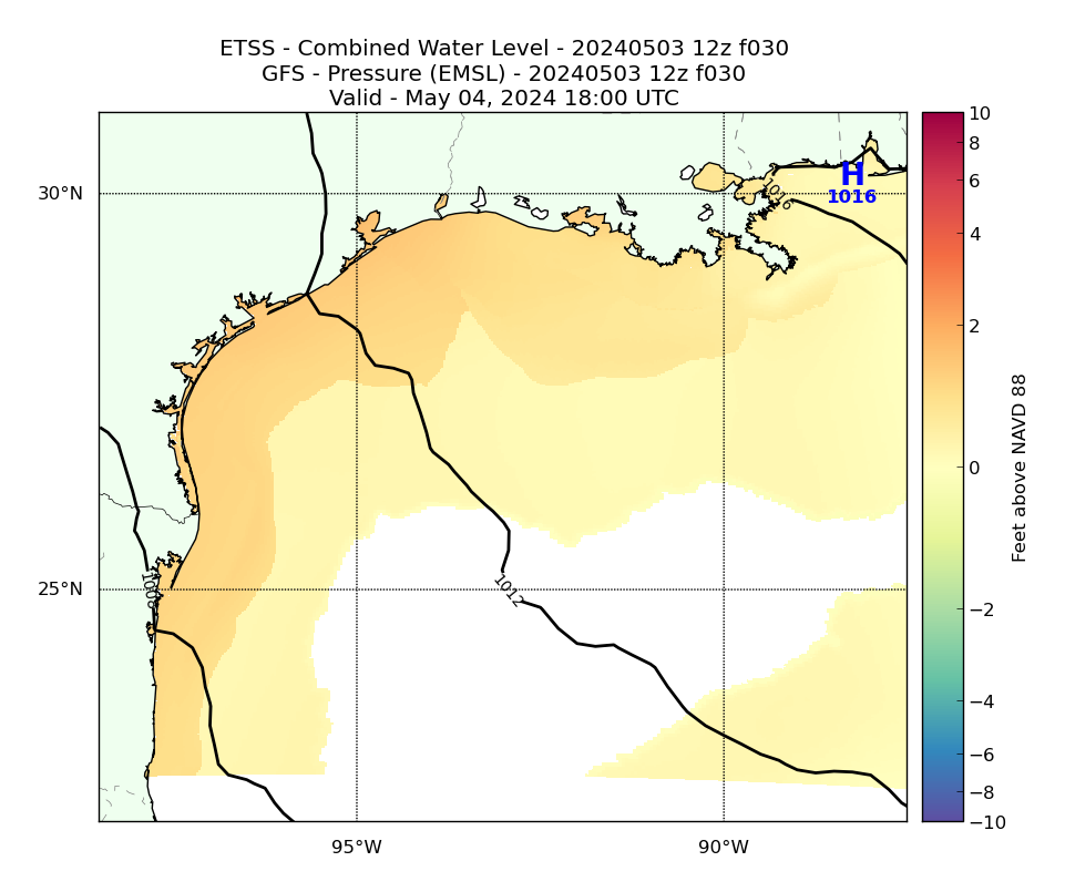 ETSS 30 Hour Total Water Level image (ft)