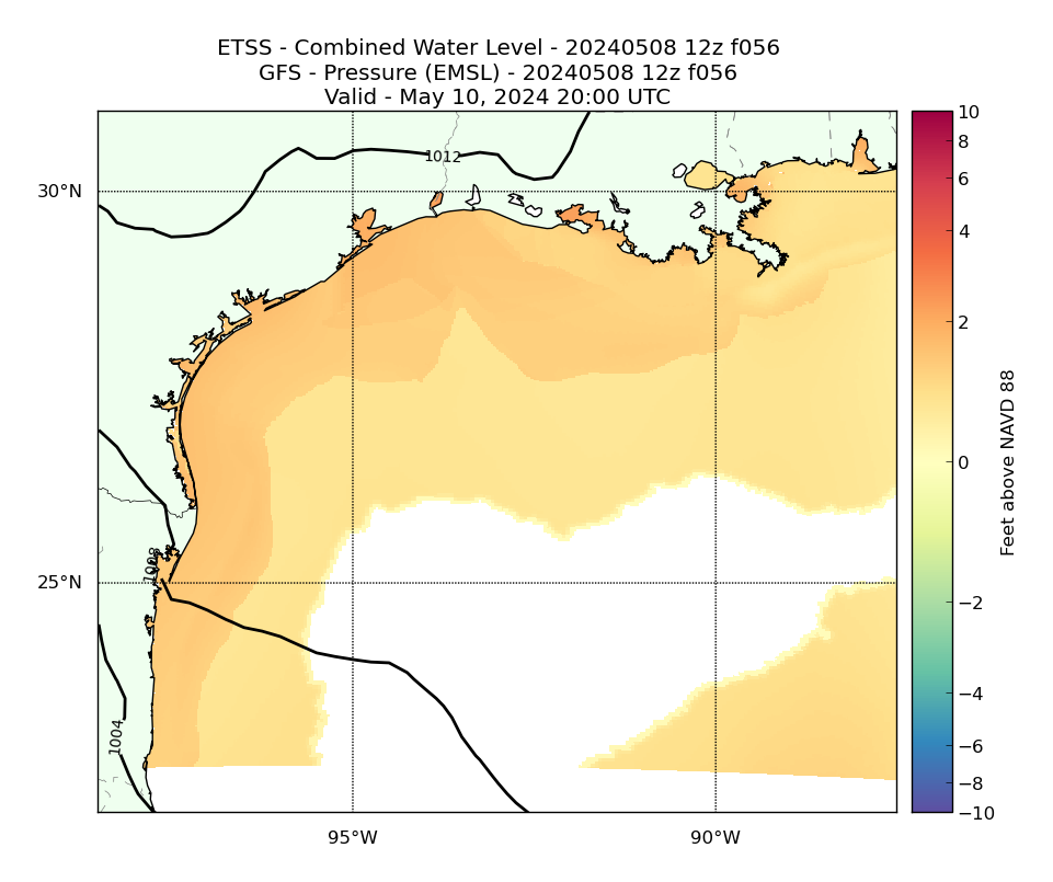 ETSS 56 Hour Total Water Level image (ft)