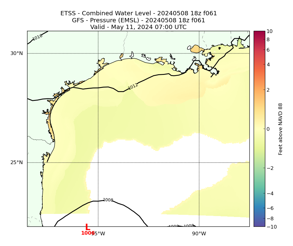 ETSS 61 Hour Total Water Level image (ft)