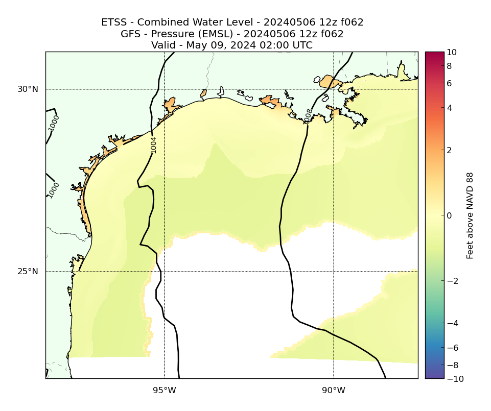 ETSS 62 Hour Total Water Level image (ft)