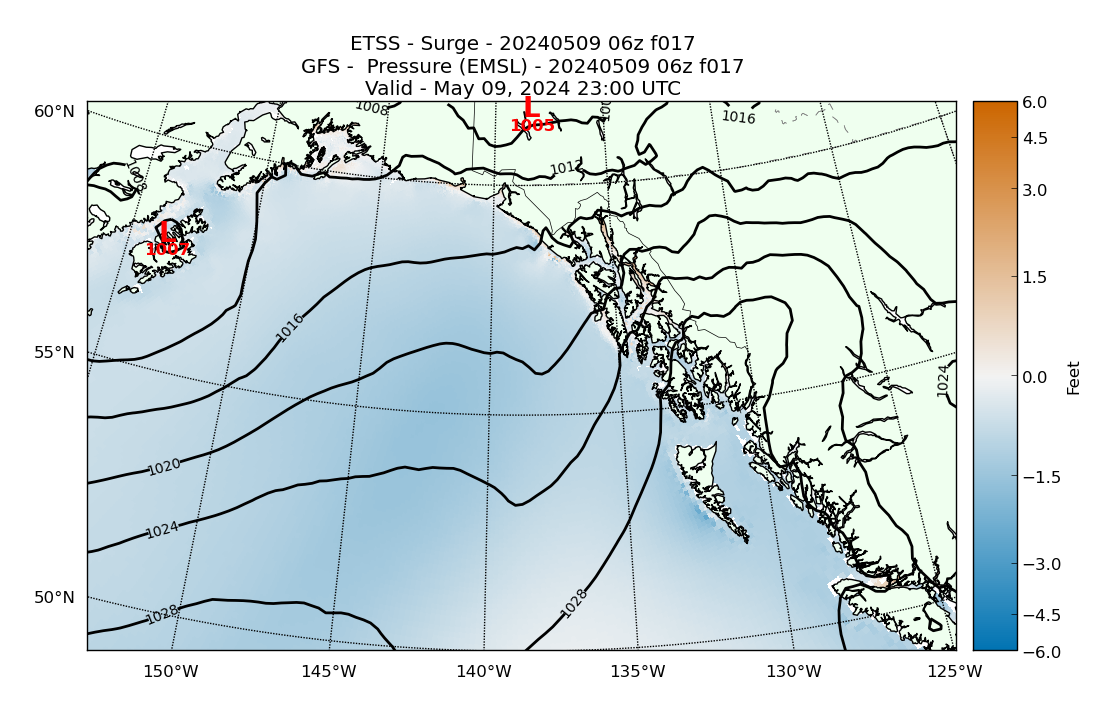 ETSS 17 Hour Storm Surge image (ft)