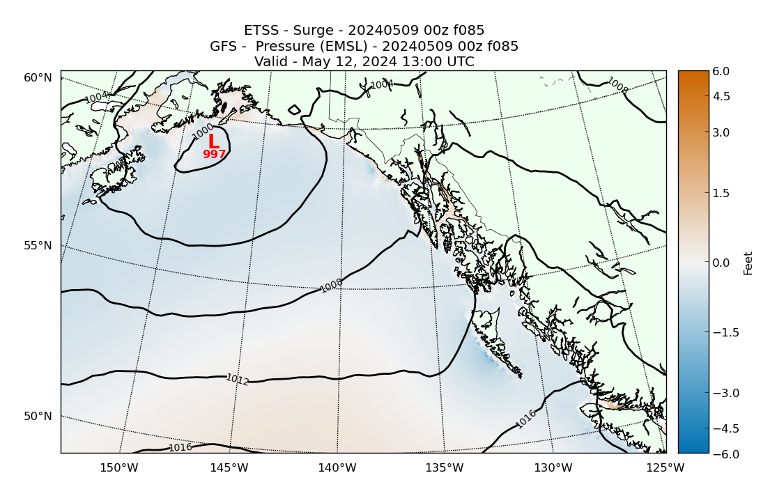 ETSS 85 Hour Storm Surge image (ft)