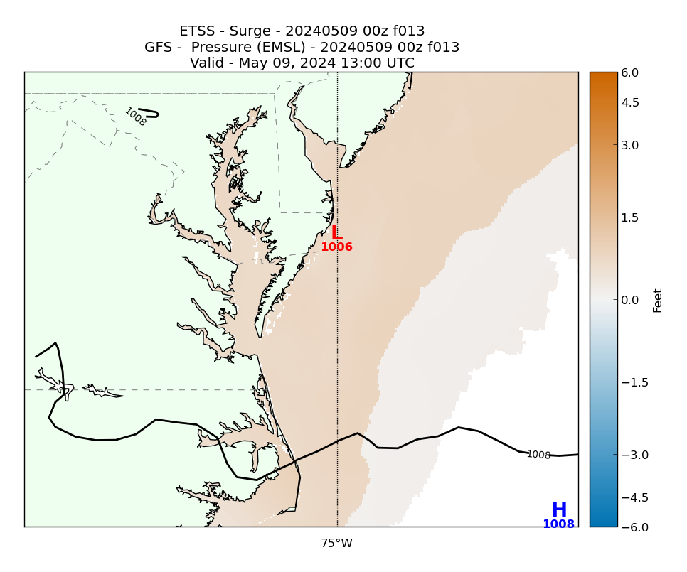 ETSS 13 Hour Storm Surge image (ft)