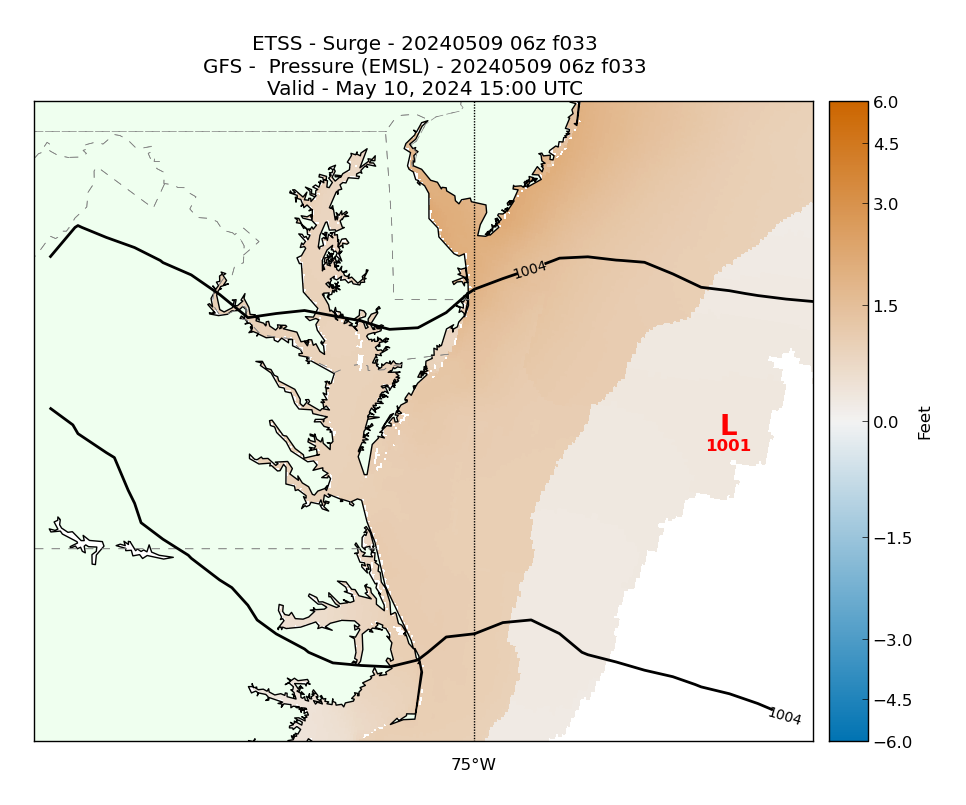 ETSS 33 Hour Storm Surge image (ft)