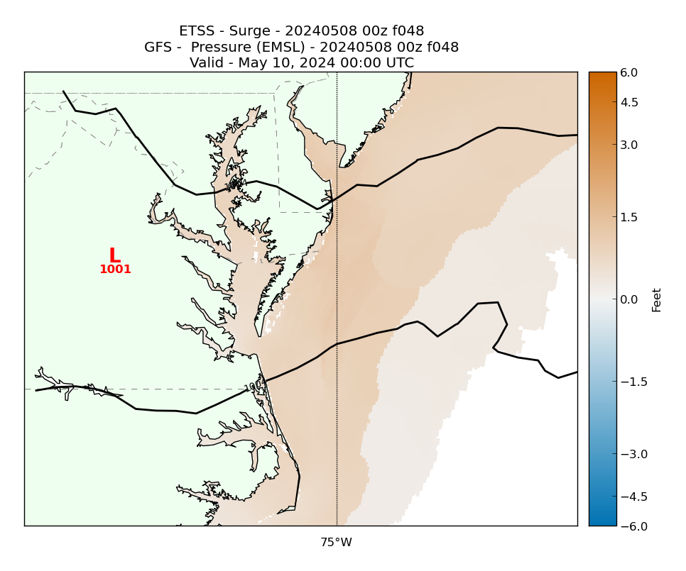 ETSS 48 Hour Storm Surge image (ft)