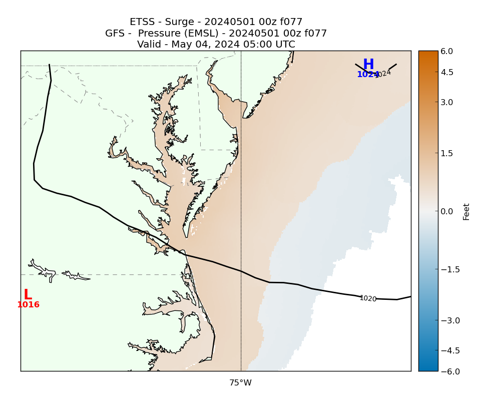 ETSS 77 Hour Storm Surge image (ft)