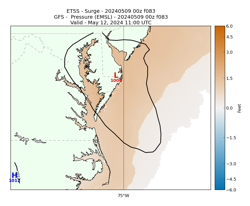 ETSS 83 Hour Storm Surge image (ft)