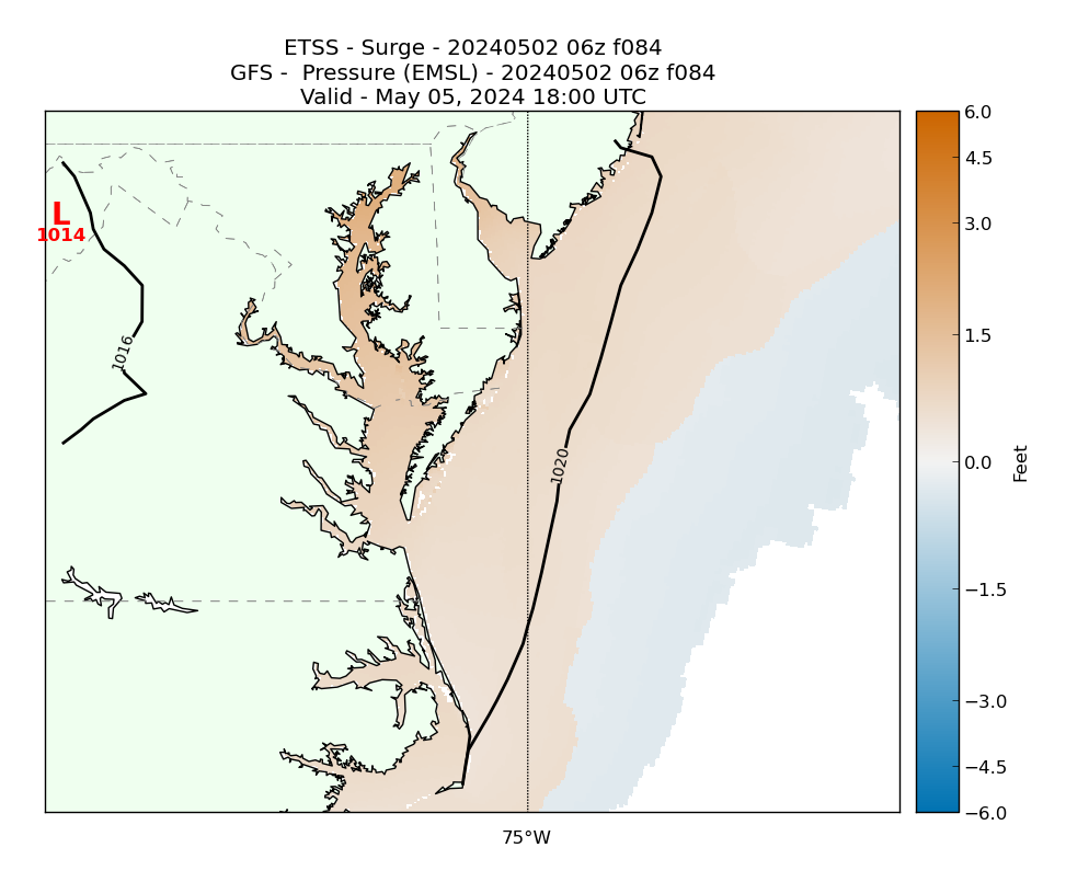 ETSS 84 Hour Storm Surge image (ft)