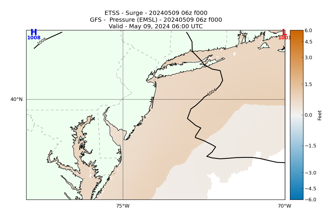 ETSS 0 Hour Storm Surge image (ft)