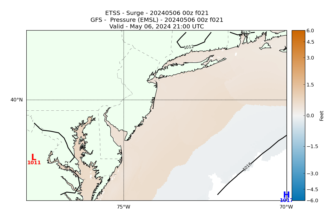 ETSS 21 Hour Storm Surge image (ft)