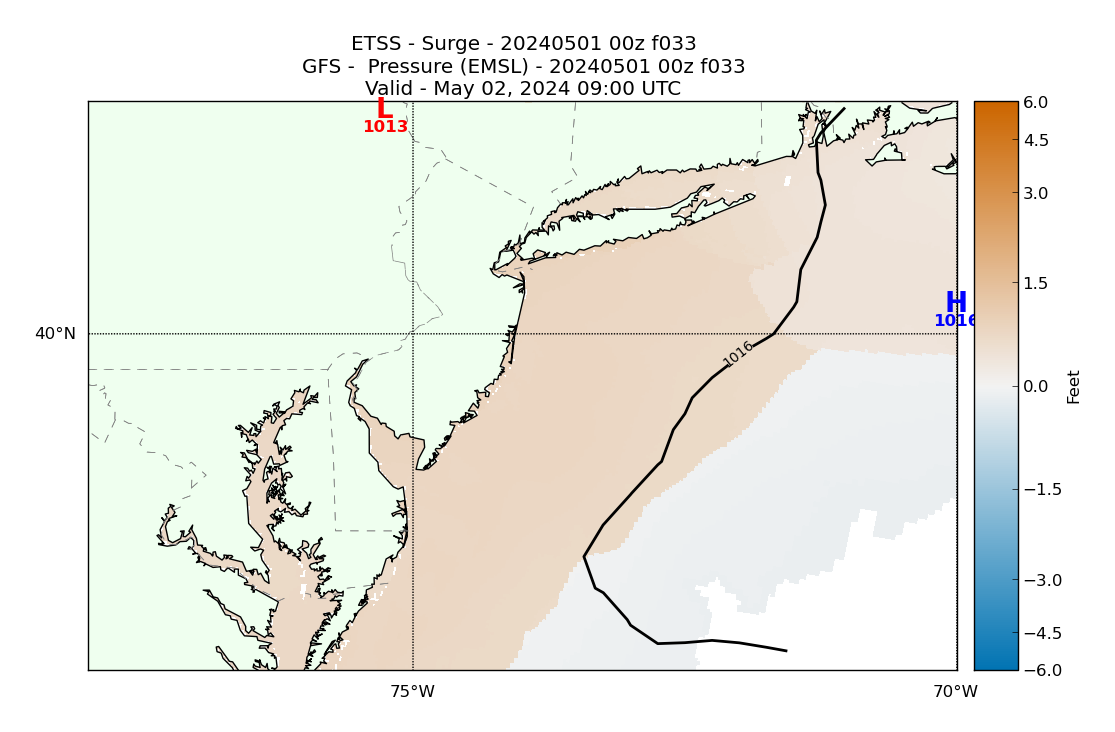ETSS 33 Hour Storm Surge image (ft)