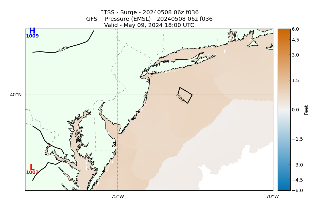 ETSS 36 Hour Storm Surge image (ft)