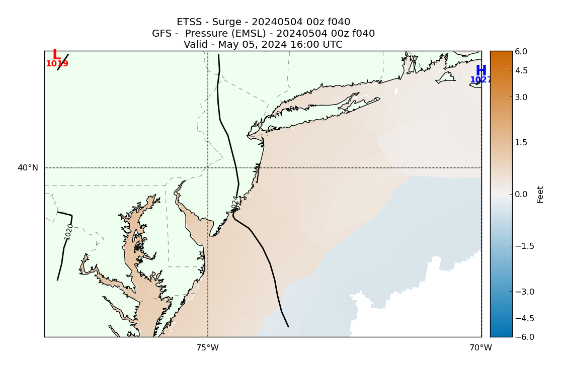 ETSS 40 Hour Storm Surge image (ft)